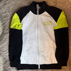 Emporio Armani EA7 Black and White Jacket with Neon Highlights